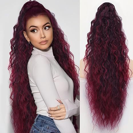 🌸LAST DAY PROMOTION - 50%OFF🌸Curly Wavy Frizzy Hair Extension with Ponytail