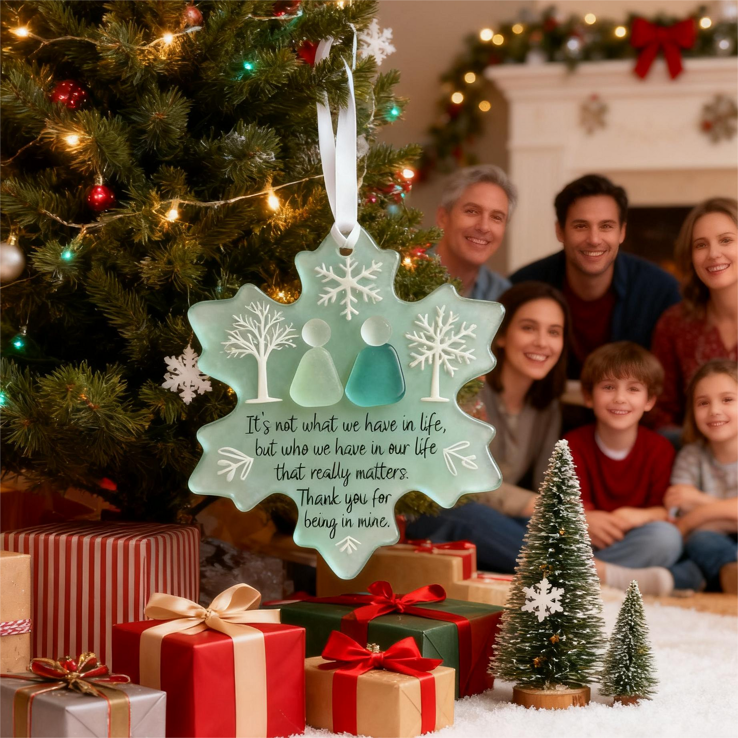 ❄Snowflake-Shaped Sea Glass Friendship Decor🌊✨ Shaped by Nature & Crafted by Hand!