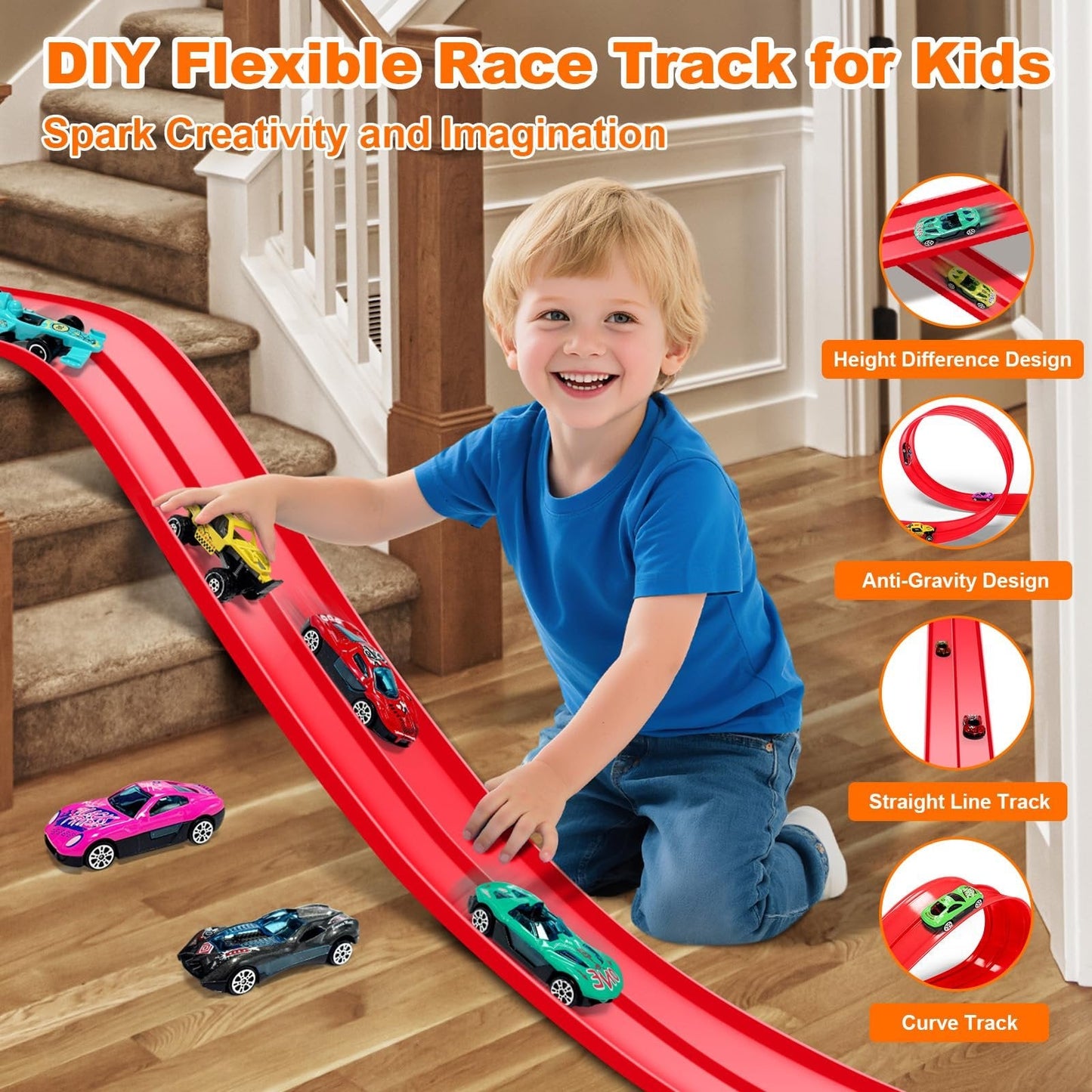 🎁Early Christmas Hot Sale 49% OFF🎅DIY Flexible Racing Track Toy