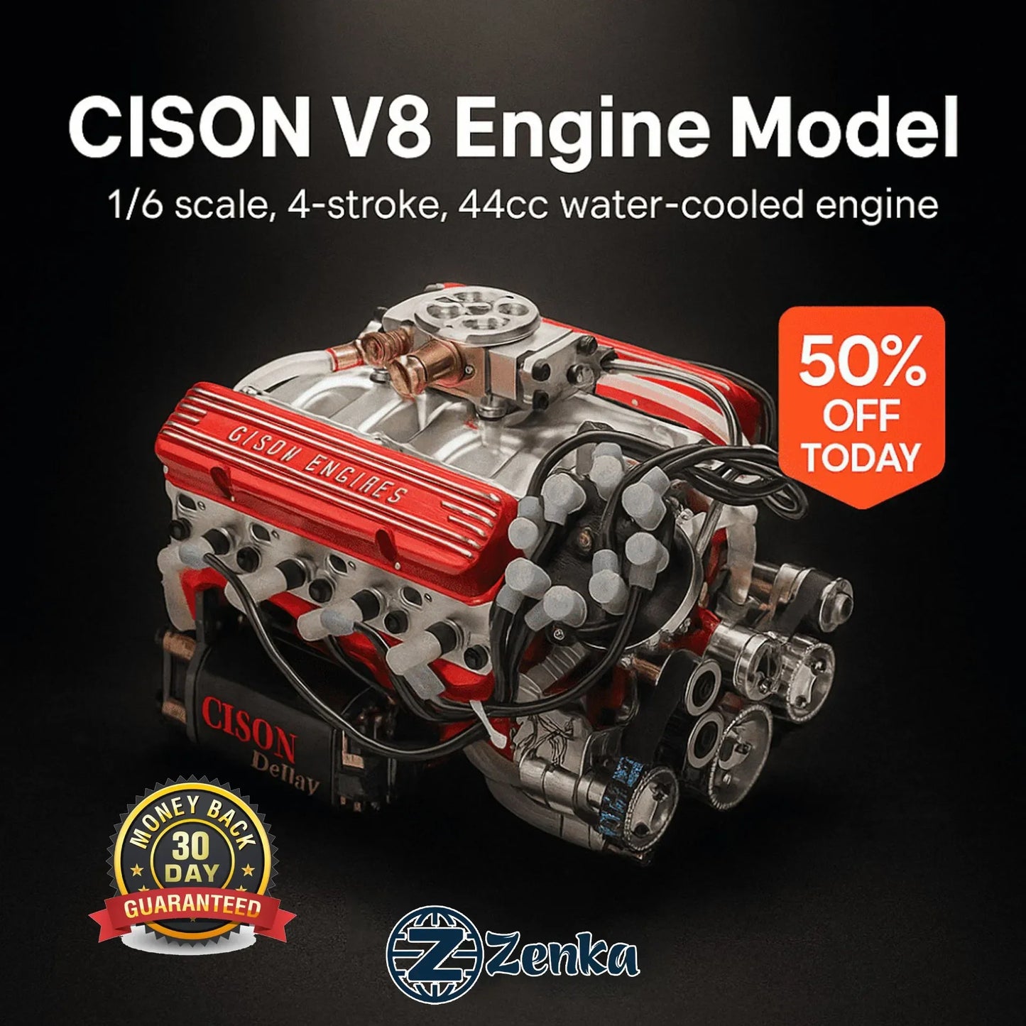 šLast Day Promotion 50% OFF + FREESHIPPINGš„ - Gasoline OHV V8 Small-block Engine Model Kits