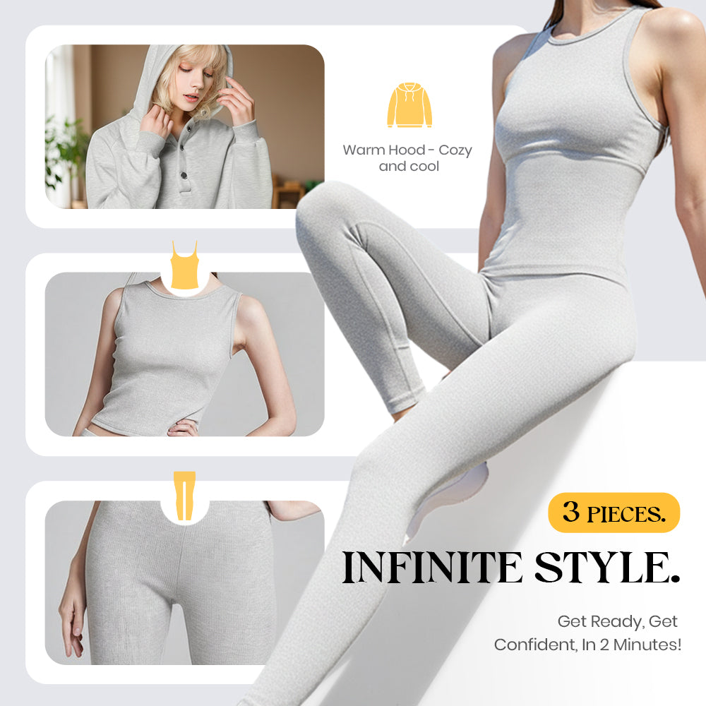 ⏳Time-limited Special £25.99⏰Hooded Casual & Fashionable Sweatshirt 3-Piece Set