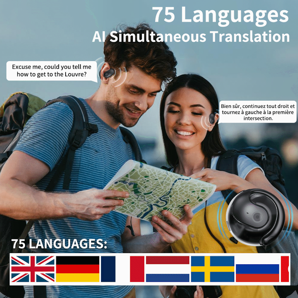 š#1 Best Seller ā”ā°AI Translation Wireless OWS Bluetooth5.4 Earphones (Fit iOS & Android)