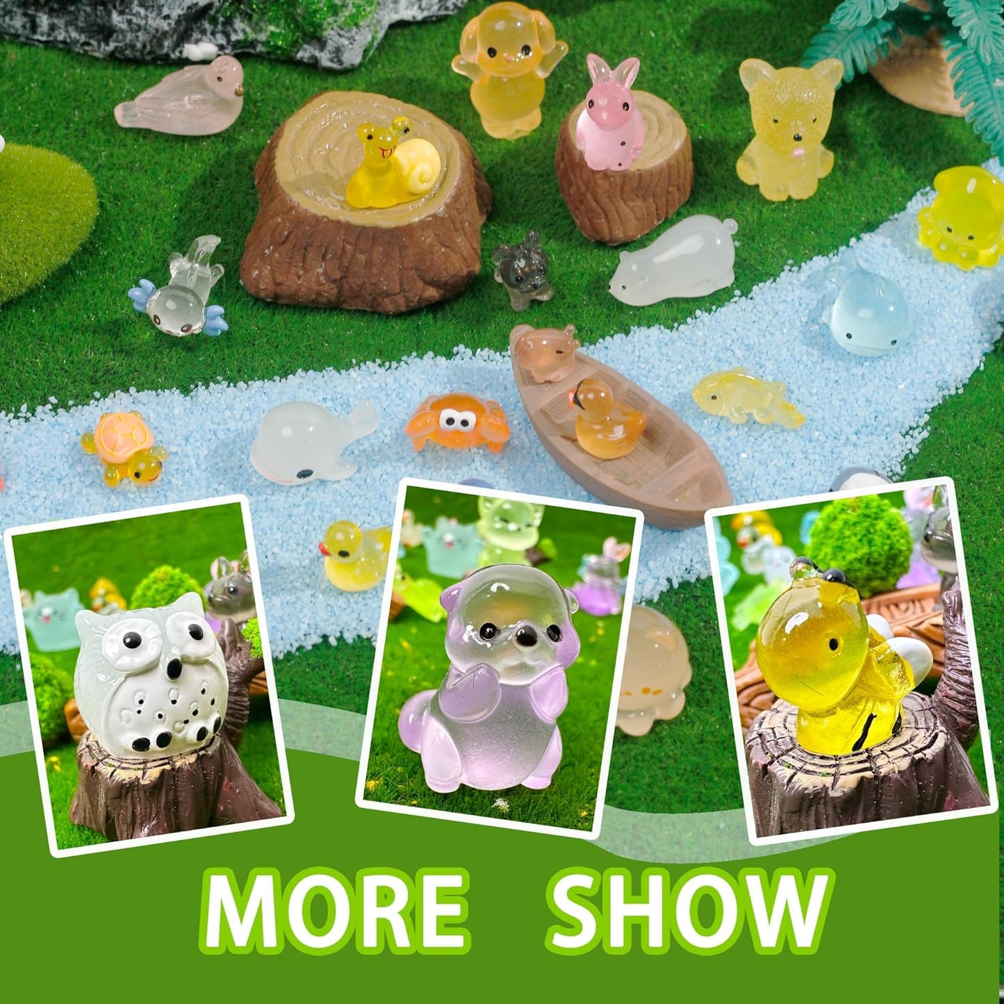 🔥Hot Sale 60% Off 🐼Mini Glow in The Dark Animal Resin Models 🐼