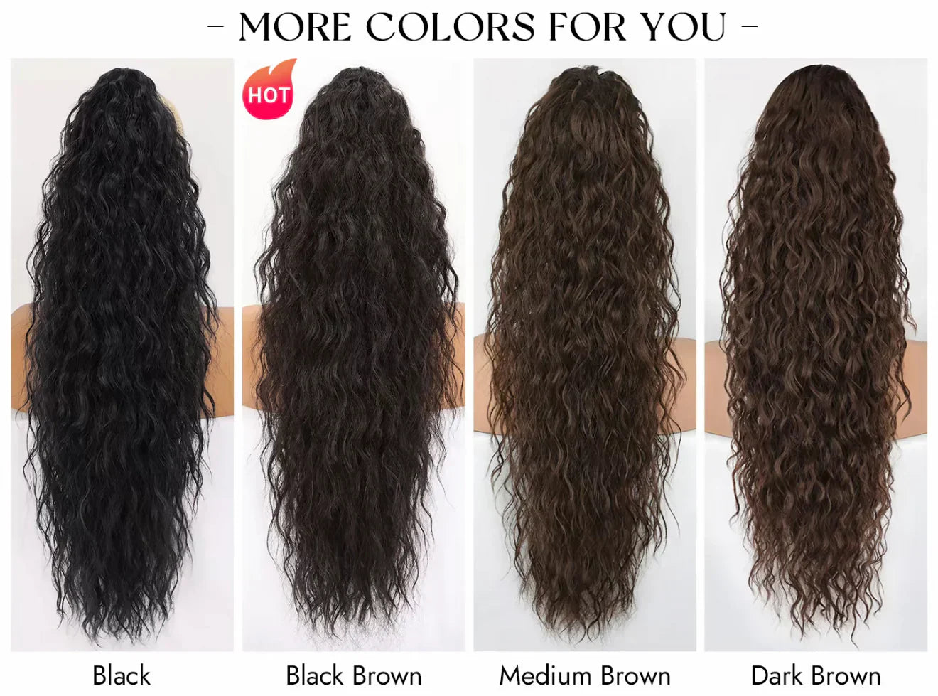 🌸LAST DAY PROMOTION - 50%OFF🌸Curly Wavy Frizzy Hair Extension with Ponytail