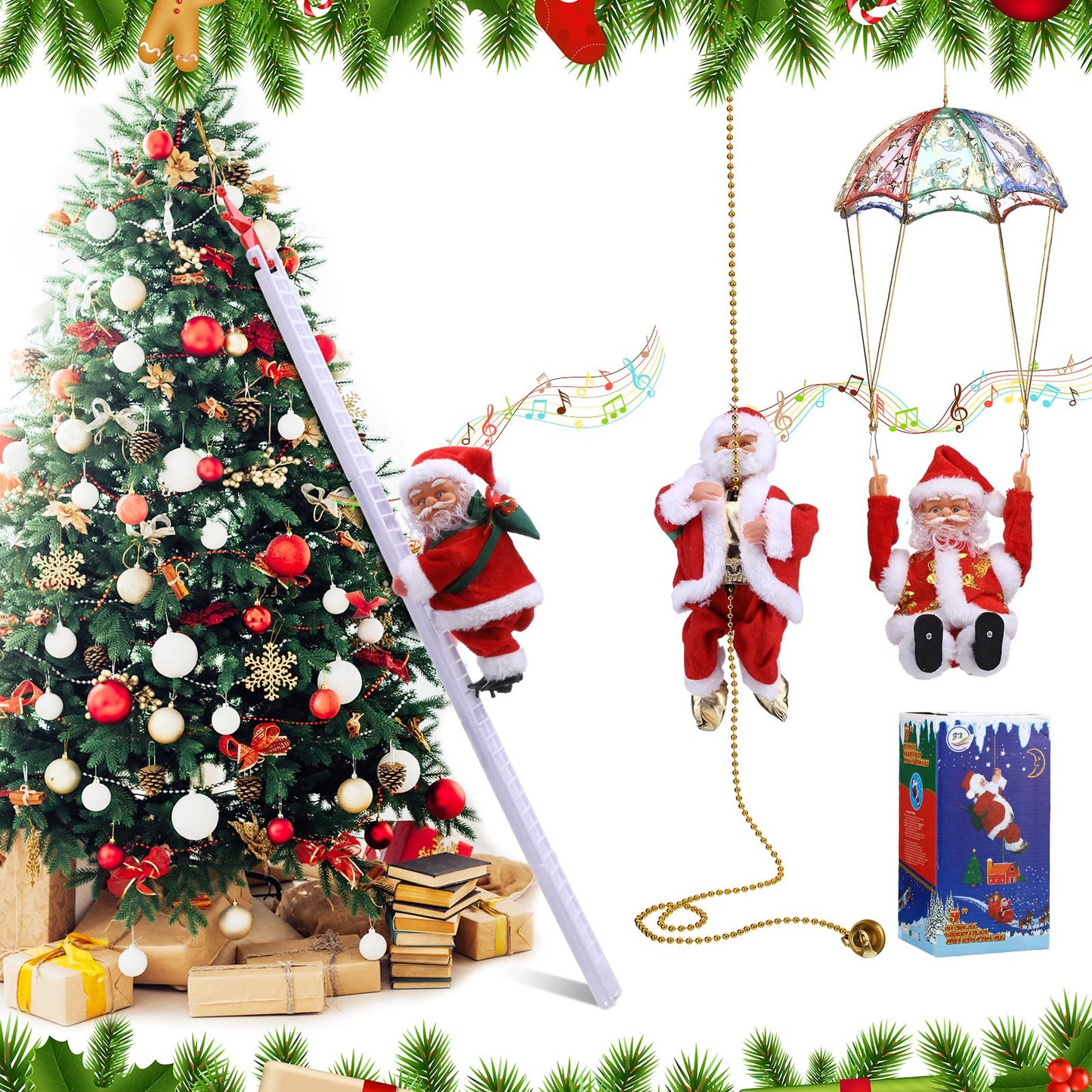 ๐ฅ Start preparing now-Up to 50% OFF ๐
๐ป๐Electric Chimney Climbing Santa Claus Musical Toys