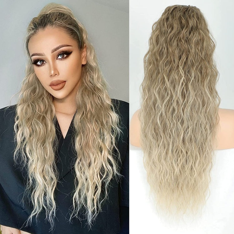 🌸LAST DAY PROMOTION - 50%OFF🌸Curly Wavy Frizzy Hair Extension with Ponytail