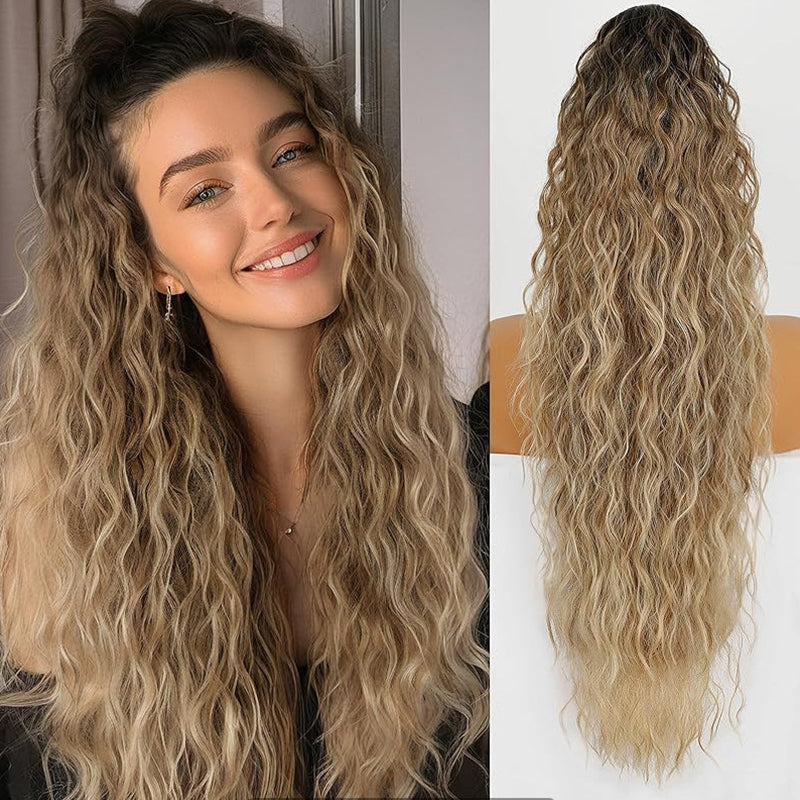🌸LAST DAY PROMOTION - 50%OFF🌸Curly Wavy Frizzy Hair Extension with Ponytail