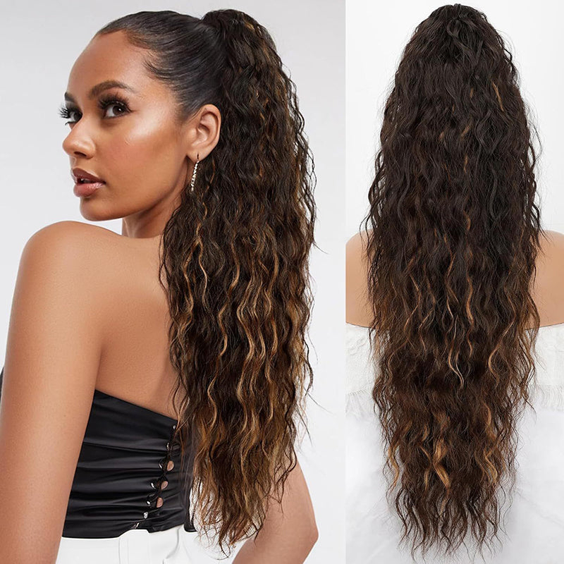 🌸LAST DAY PROMOTION - 50%OFF🌸Curly Wavy Frizzy Hair Extension with Ponytail