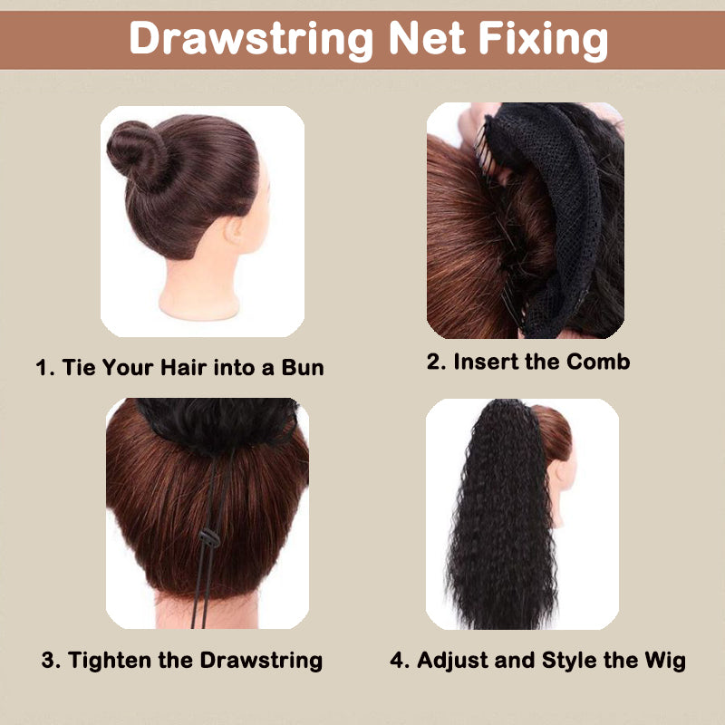 🌸LAST DAY PROMOTION - 50%OFF🌸Curly Wavy Frizzy Hair Extension with Ponytail