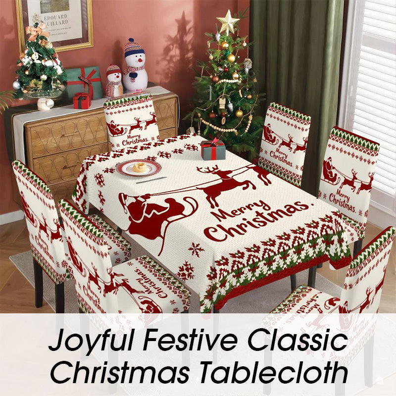 🔥 Start preparing now-Up to 50% OFF 🎄Joyful Festive Classic Christmas Tablecloth