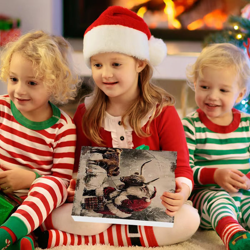 🎉Christmas Sale-50% Off🎁🐂Advent Calendar with Highland Cow Design