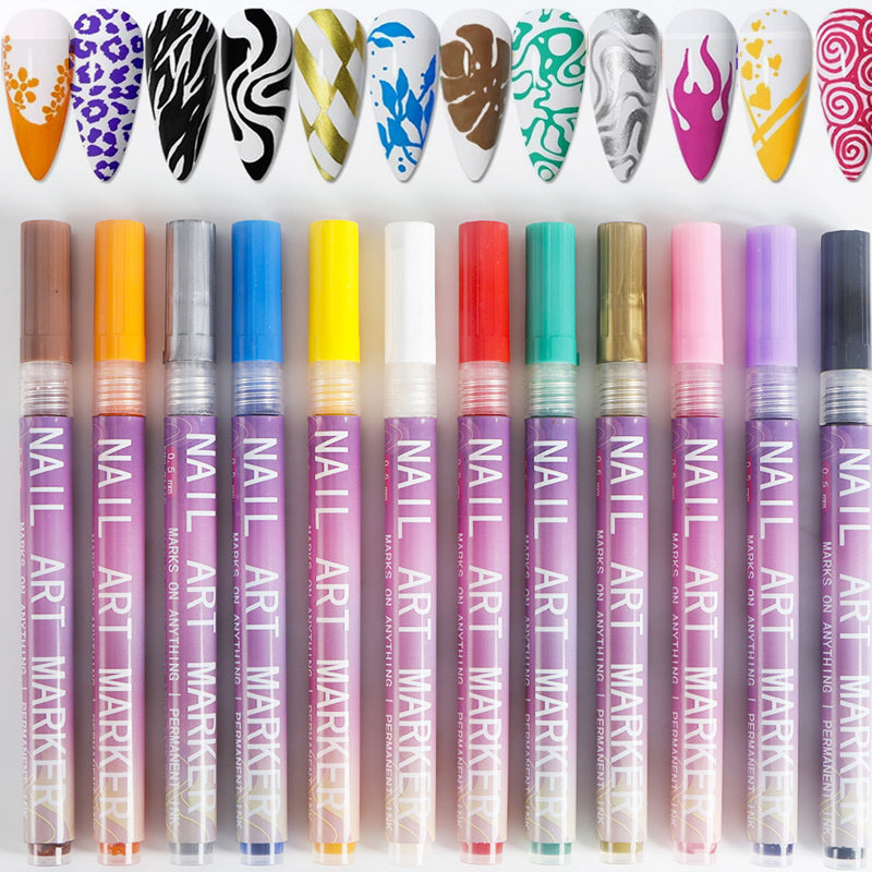 ⏳Time-limited 50% off⏰12 Colors Nail Art Pens Set🎨