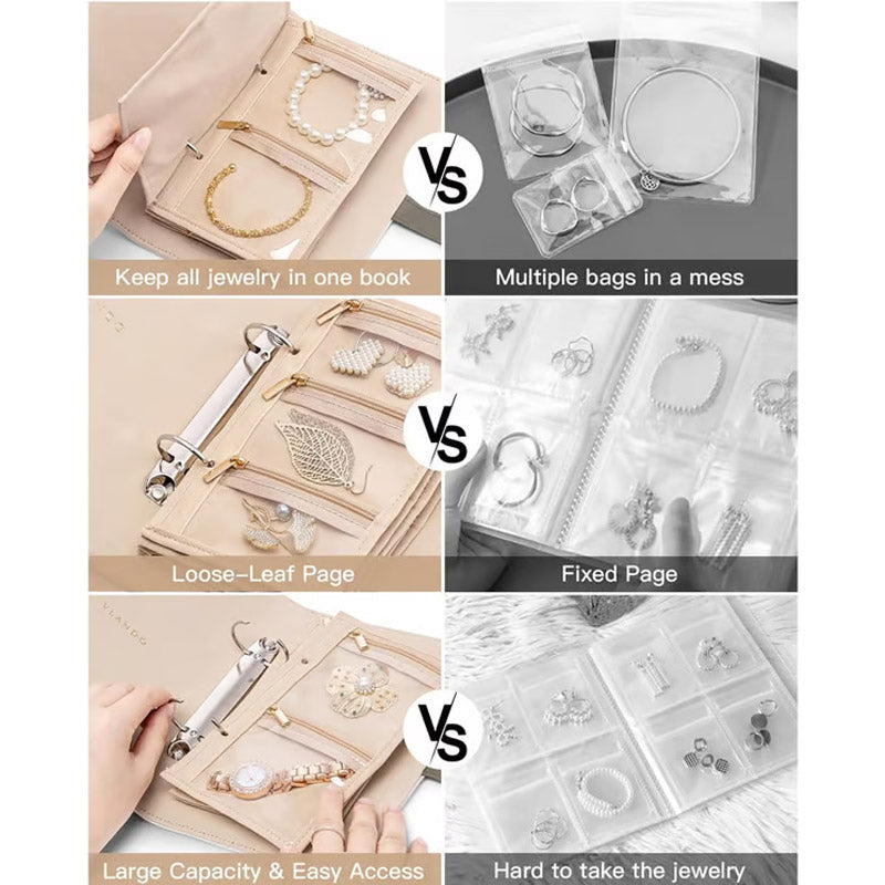 🔥Elegant Portable Checkered Jewelry Storage Bag