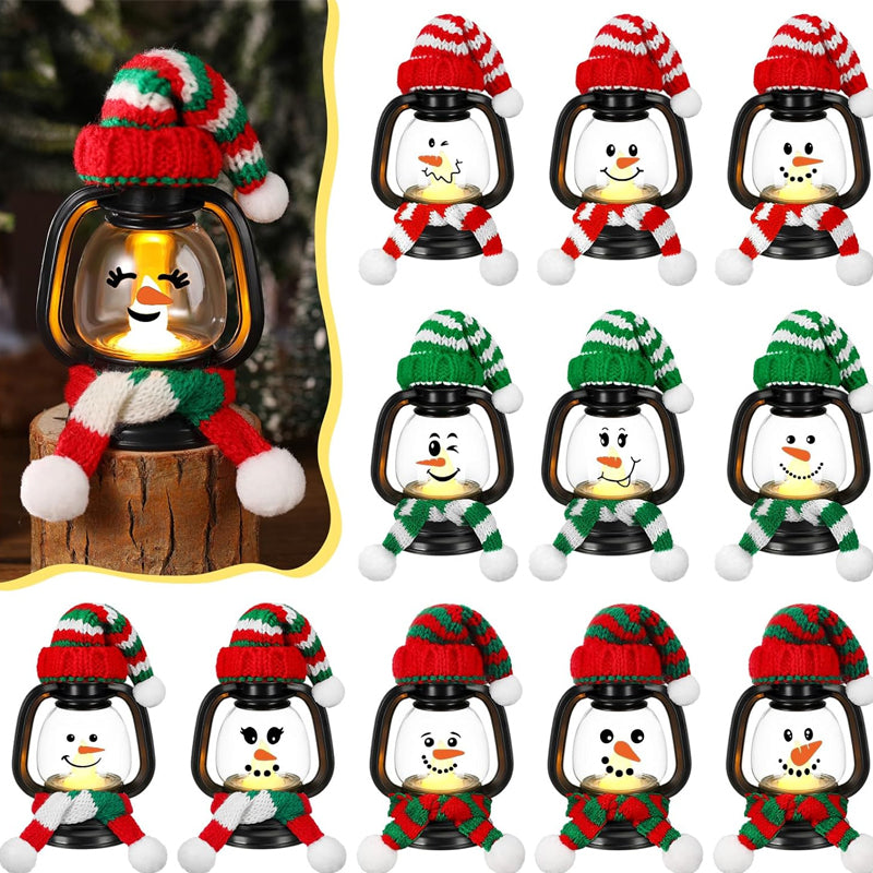 Buy 1 Get 1 Free ⛄Christmas Decoration Mini Snowman Lantern with Hats and Scarves