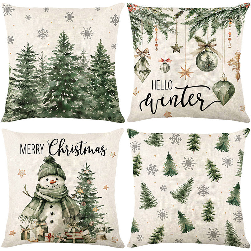 🔥LAST DAY SALE 56% OFF🔥Cute Christmas Print Pillow Cover