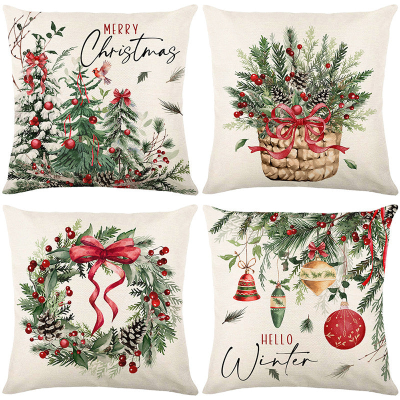 🔥LAST DAY SALE 56% OFF🔥Cute Christmas Print Pillow Cover