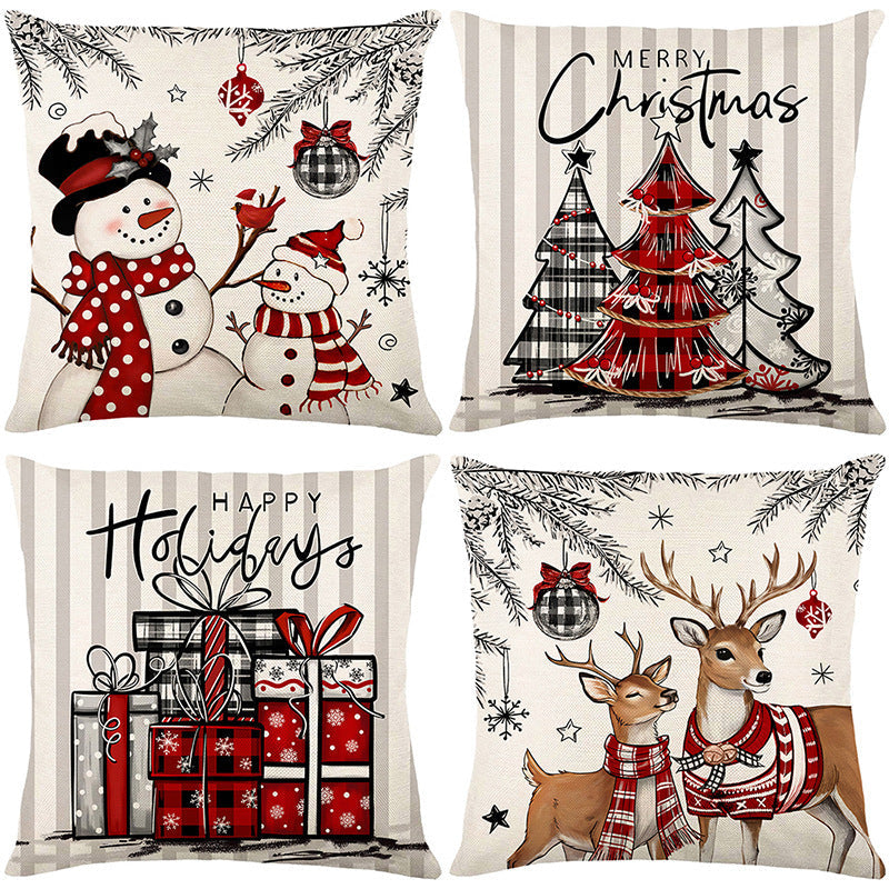 🔥LAST DAY SALE 56% OFF🔥Cute Christmas Print Pillow Cover