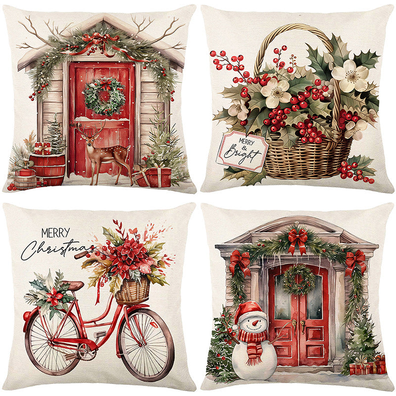 🔥LAST DAY SALE 56% OFF🔥Cute Christmas Print Pillow Cover