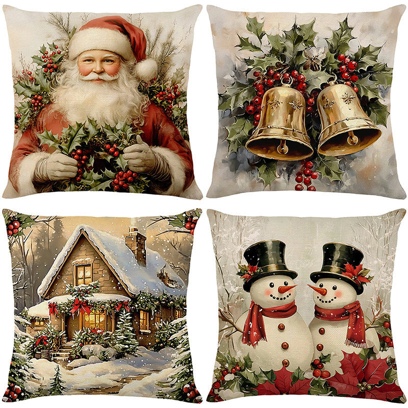 🔥LAST DAY SALE 56% OFF🔥Cute Christmas Print Pillow Cover