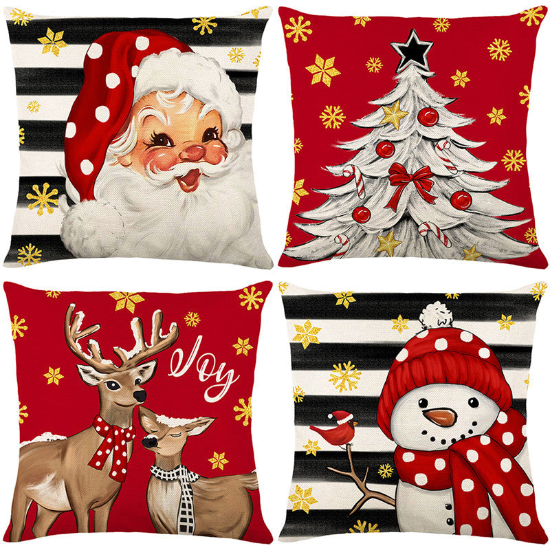 🔥LAST DAY SALE 56% OFF🔥Cute Christmas Print Pillow Cover