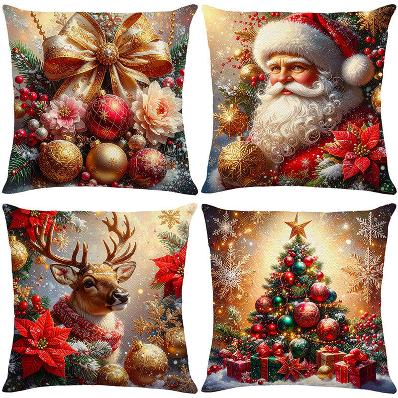 🔥LAST DAY SALE 56% OFF🔥Cute Christmas Print Pillow Cover