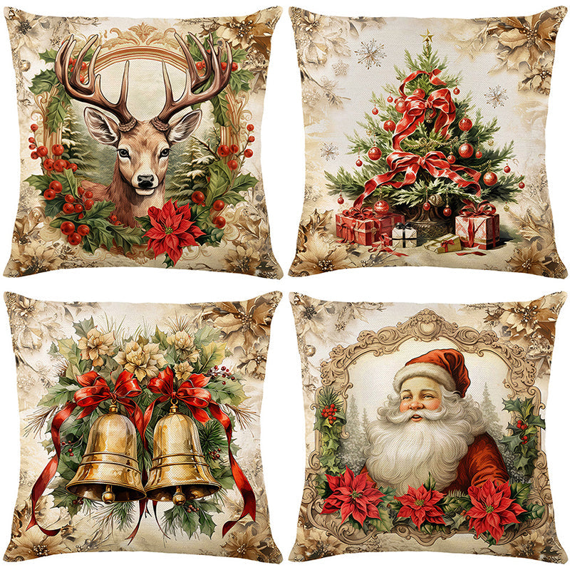 🔥LAST DAY SALE 56% OFF🔥Cute Christmas Print Pillow Cover