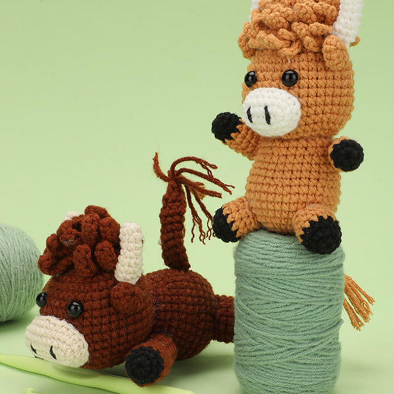 🧵DIY Hand-Knitted Animal Kit for Beginner