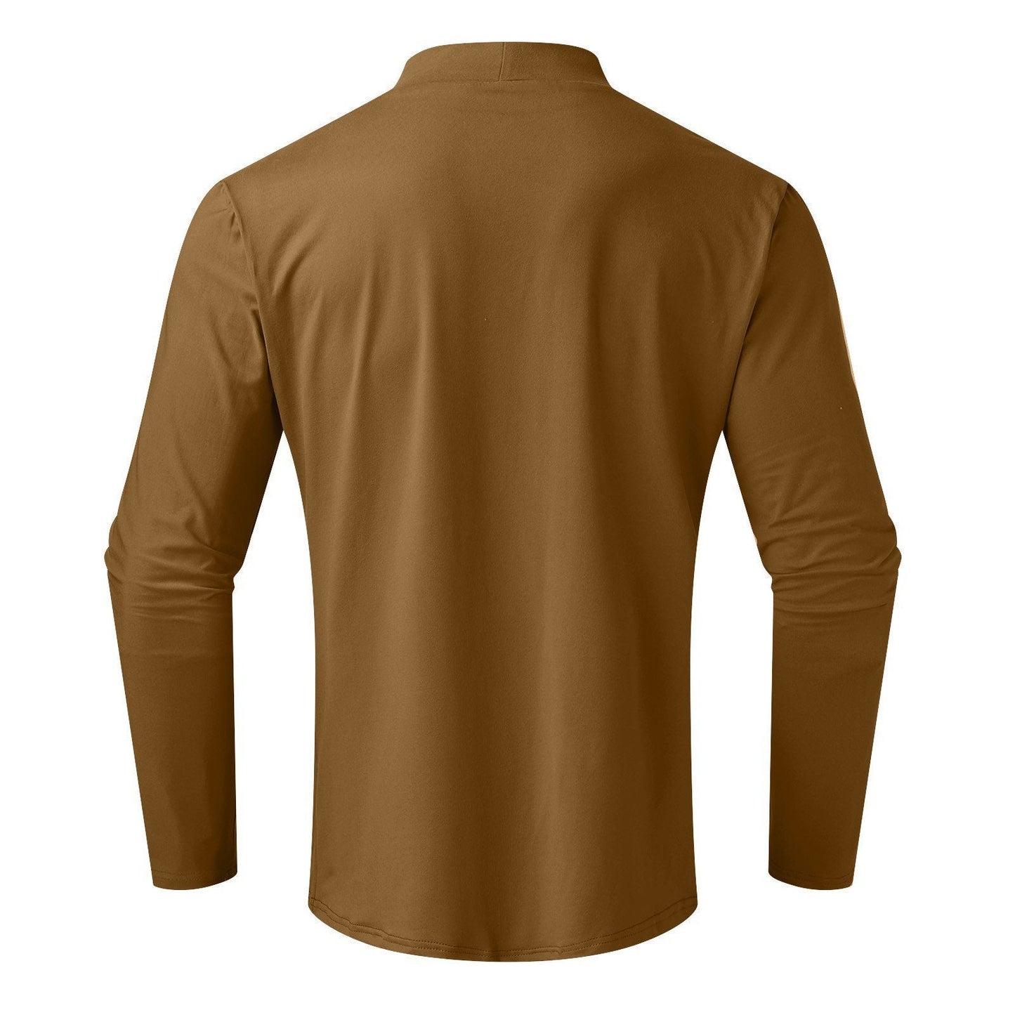 Mens High Neck Slim Fit Long Sleeve T-shirt(50% OFF)