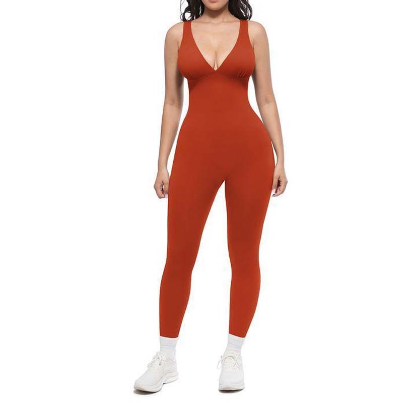 ๐50K+ SOLD!๐ธHigh-Stretch V-Neck Jumpsuit โ All-day ease for fitness & beyond. Breathable, flexible & effortlessly chic. Your go-to for movement. ๐งโโ๏ธ๐ซ
