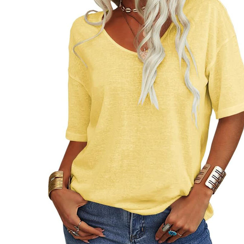 🌸LAST DAY SPECIAL PRICE: £10.99!!🌸Women's Casual V-Neck Short Sleeve T-Shirt