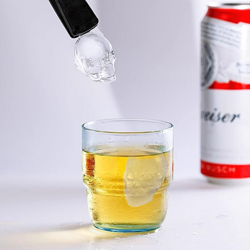 🧊 BUY 1 GET 1 FREE! 💀DIY Silicone Skull Ice Cube Tray – Giant Slow-Melt Skull for Whiskey & Cocktails – Food-Grade & Multi-Use Mold 🥃