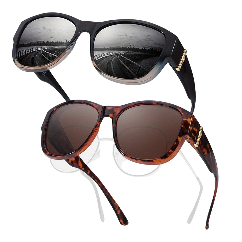 📢📢50% OFF !! ⏰Women's Large Frame Fit-Over Sunglasses