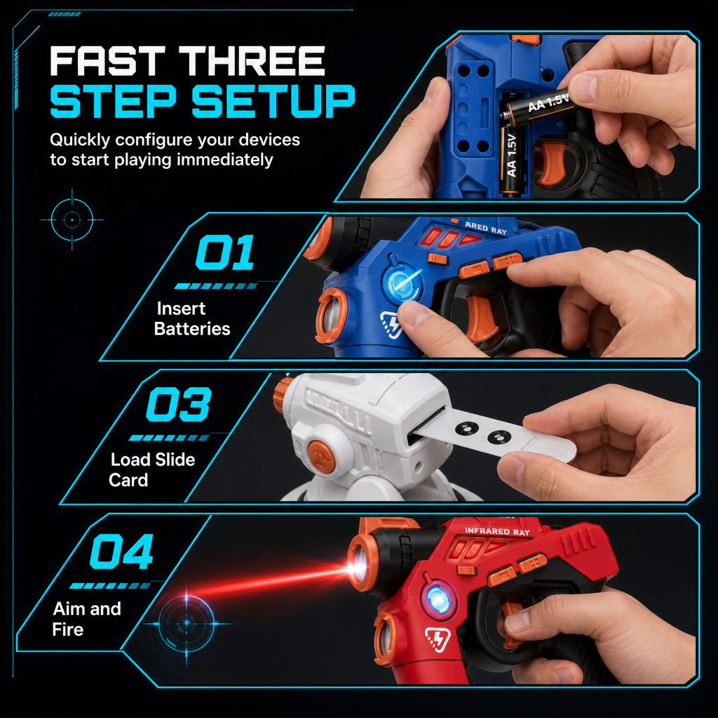 Black Friday Bestsellers 2026 🖤Kids Infrared Laser Battle Toy Gun Set with 2 Mini Pistols and 1 Projector featuring Sound and Light