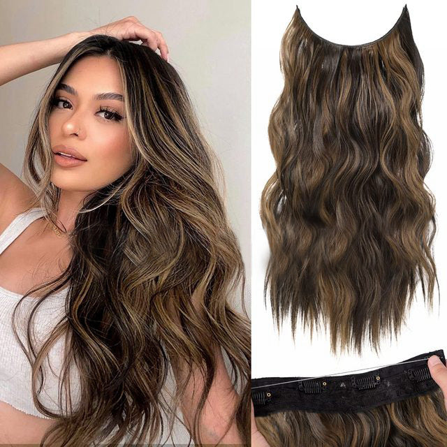 💖Buy 1 get 1 free 🤩Women's Gradient Long Wavy Hair Wig, One-Piece with Adjustable Fit💁