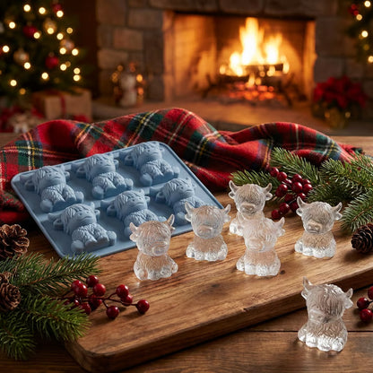 BUY1 GET 1 FREE!!🐮 Mini Highland Cow Ice Cube Mold – Cute 3D Ice for Drinks, Parties & Gifts
