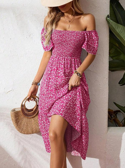 🌈2026 Summer Hot Sale 50% OFF!✨Square Neck Floral Midi Dress🌸