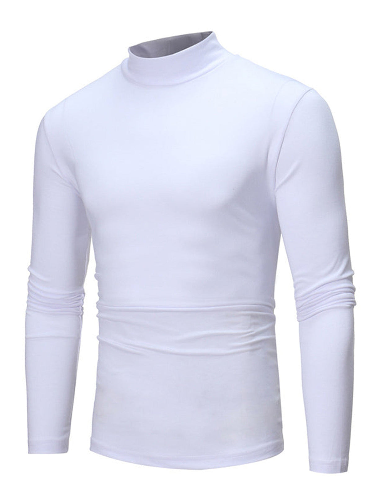 Men's Slim Fit Mock Turtleneck Top – Sleek, Stretchy, Modern Everyday Essential
