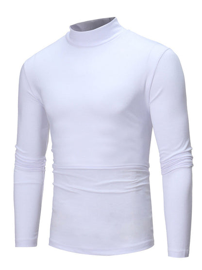 Men's Slim Fit Mock Turtleneck Top – Sleek, Stretchy, Modern Everyday Essential