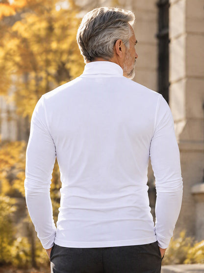Men's Slim Fit Mock Turtleneck Top – Sleek, Stretchy, Modern Everyday Essential