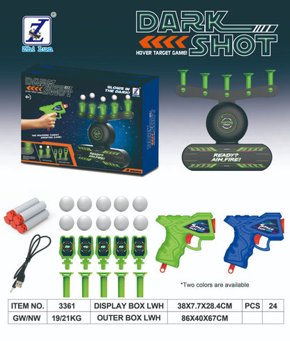 Gift Choice - Glow-in-the-Dark Shooting Target Practice Kids Shooting Toy Gun Set