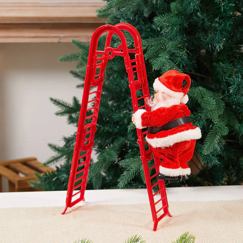🔥 Start preparing now-Up to 50% OFF 🎅🏻🎄Electric Chimney Climbing Santa Claus Musical Toys