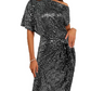 💃Last Day Sales - 49% OFF🎉Sparkly One-Shoulder Ruched Dress