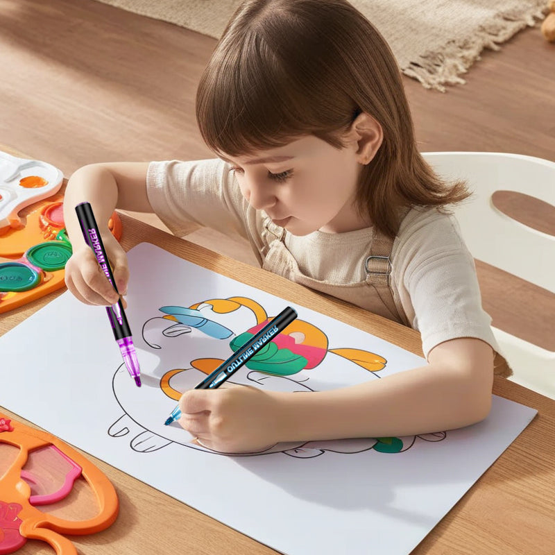 🎅Christmas Gift idea £6.99!!⚡50K+ SOLD!🎁Coloring Lightstick Graffiti Highlighter Pens