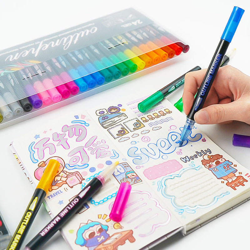 🎅Christmas Gift idea £6.99!!⚡50K+ SOLD!🎁Coloring Lightstick Graffiti Highlighter Pens