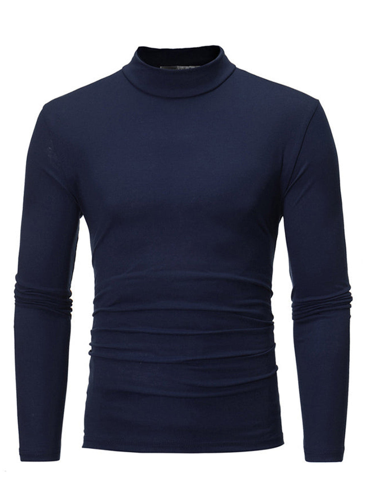 Men's Slim Fit Mock Turtleneck Top – Sleek, Stretchy, Modern Everyday Essential