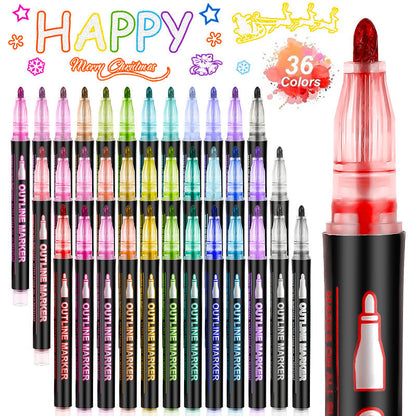 🎅Christmas Gift idea £6.99!!⚡50K+ SOLD!🎁Coloring Lightstick Graffiti Highlighter Pens