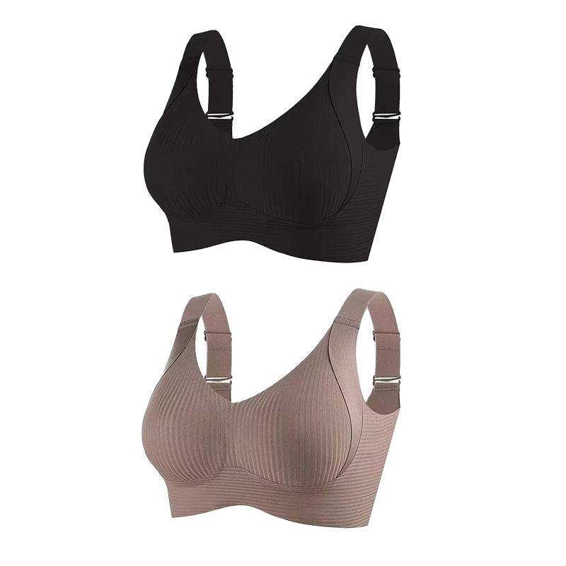 🎁2026 New Arrivals 50% OFF💥Women's Ribbed Push Up Adjustable Wireless Bra🌸