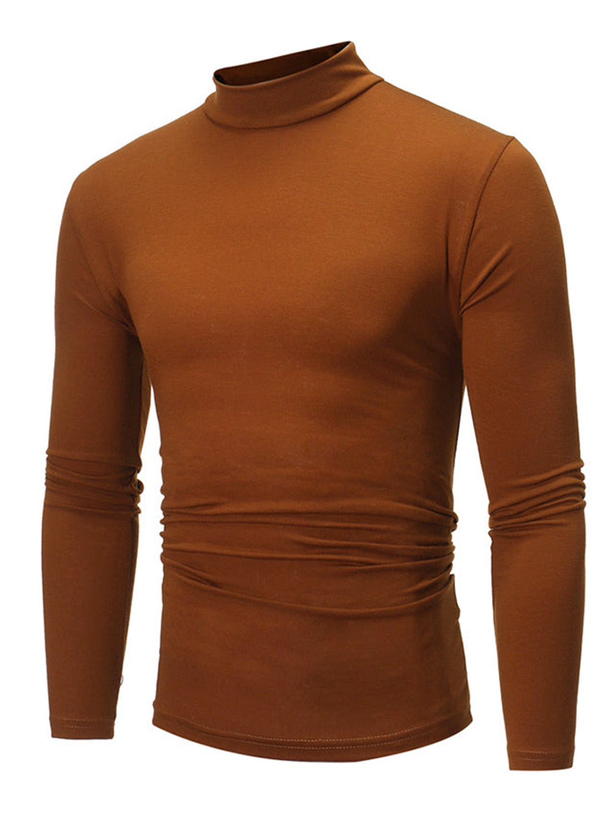 Men's Slim Fit Mock Turtleneck Top – Sleek, Stretchy, Modern Everyday Essential