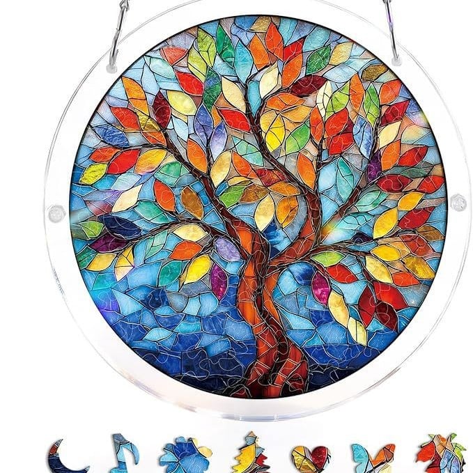 🔥LAST DAY 49% OFF ☀️ 🧩Acrylic 80 Pcs Puzzle✨Suncatcher Hanging Ornament