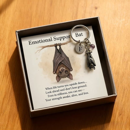 ❤️Buy 1 Get 1 Free🎁🦇Emotional Support Bat Inspirational Keychain